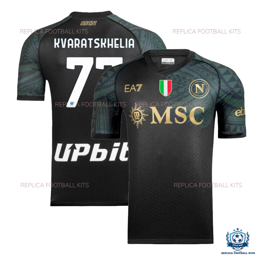 Napoli Third Men Replica Shirts KVARATSKHELIA 77