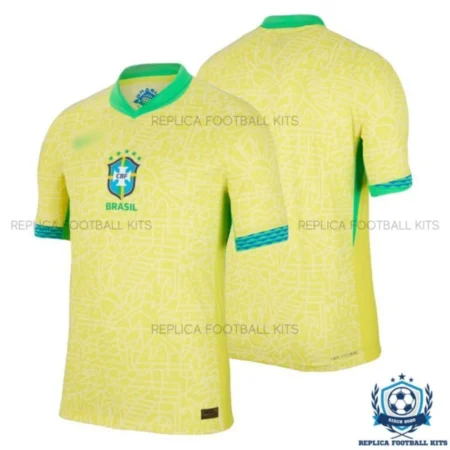 Brazil Home Fans Men Replica Shirt 2024 - overview