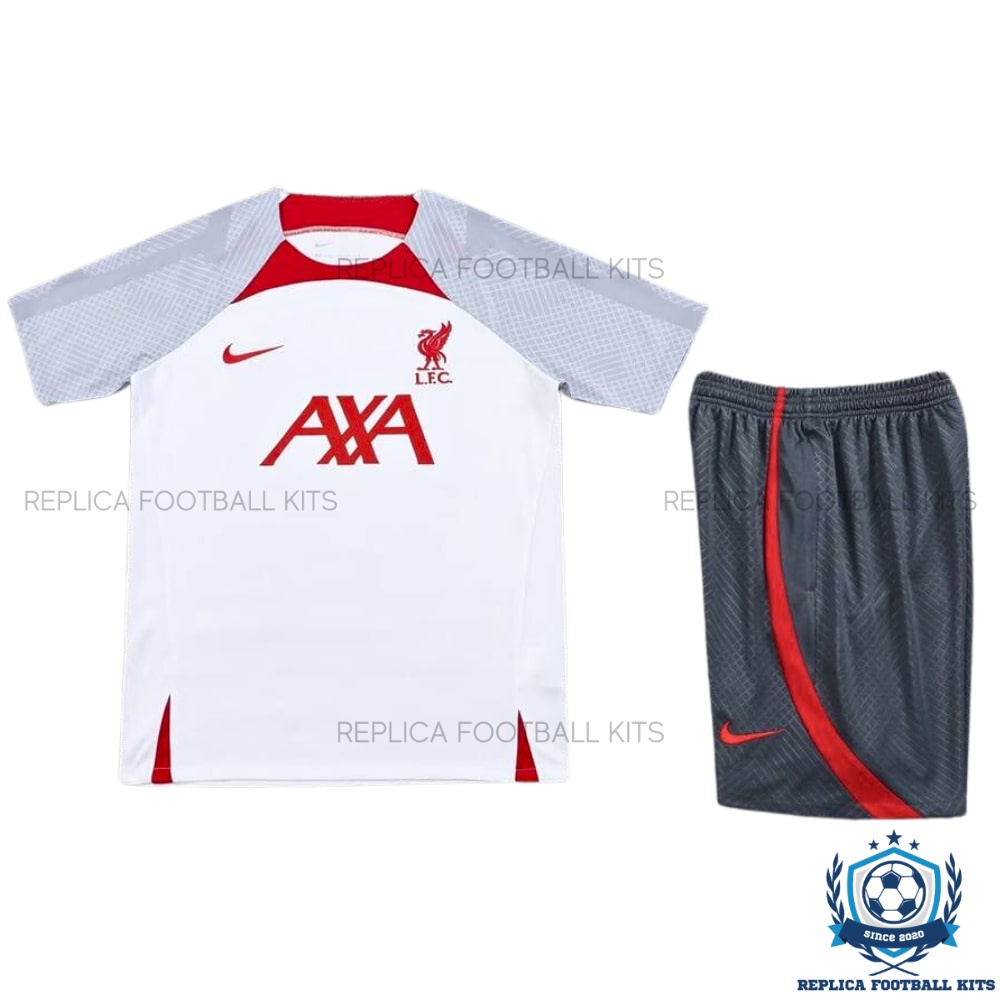 Liverpool White Red Training Adult Football Kit 23/24