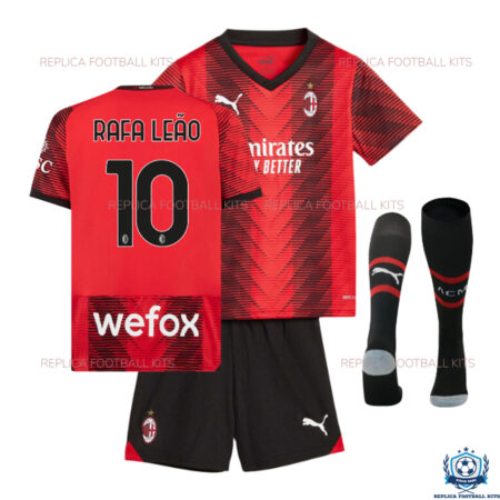 AC Milan Home Kids Replica Kit RAFA LEÃO 10