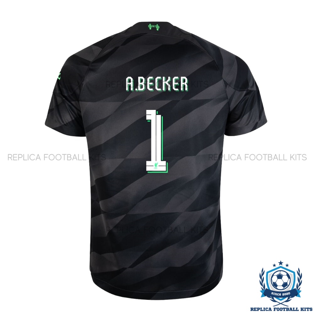 Liverpool Goalkeeper Black A.Becker 1 Men Replica Shirt 23/24