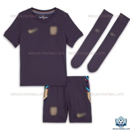 England Away Kid Kit 2024 - With Socks - Front View