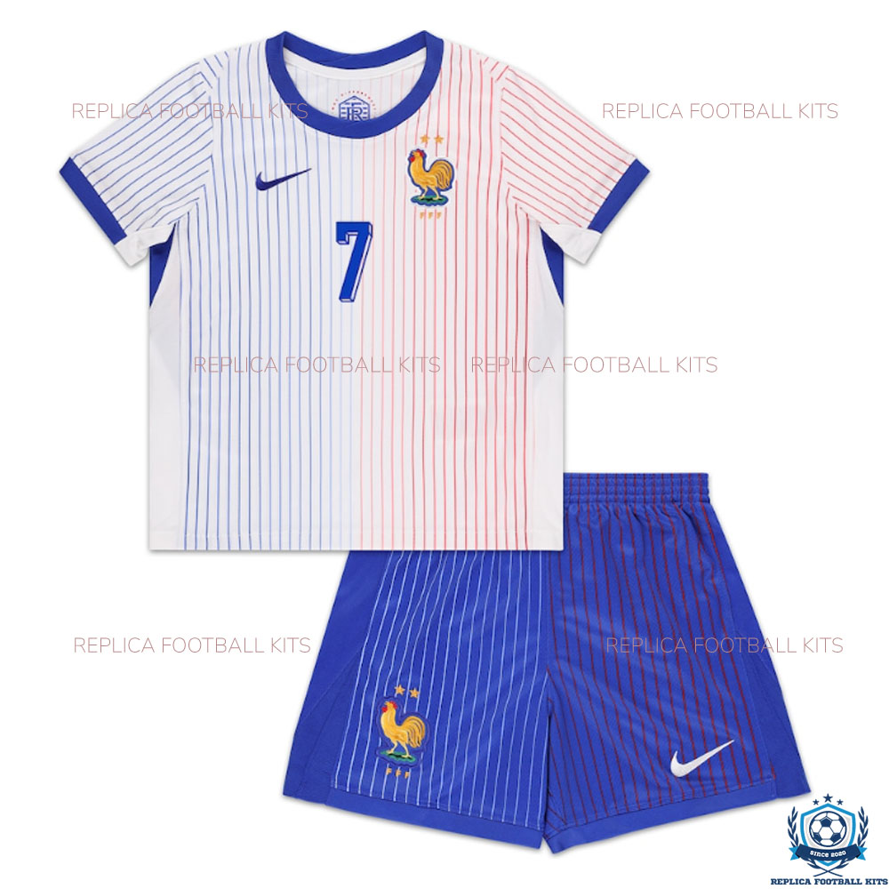 France Away Kid Replica Kits 2024 GRIEZMANN 7