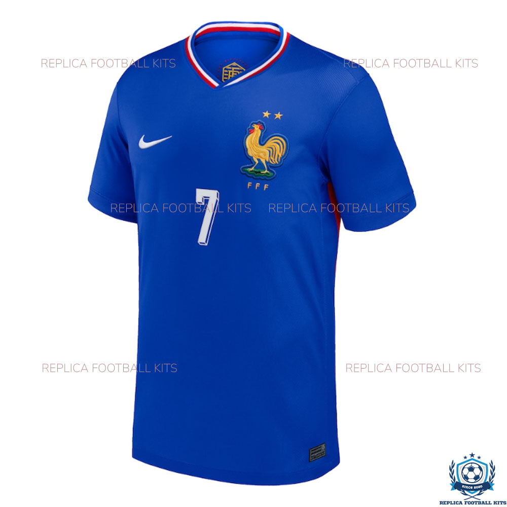 France Home Men Replica Shirts 2024 GRIEZMANN 7