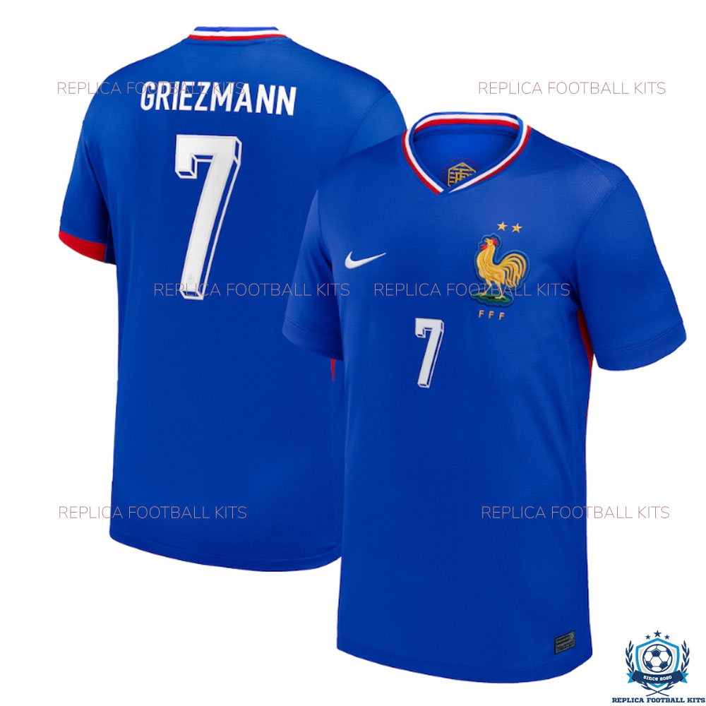 France Home Men Replica Shirts 2024 GRIEZMANN 7