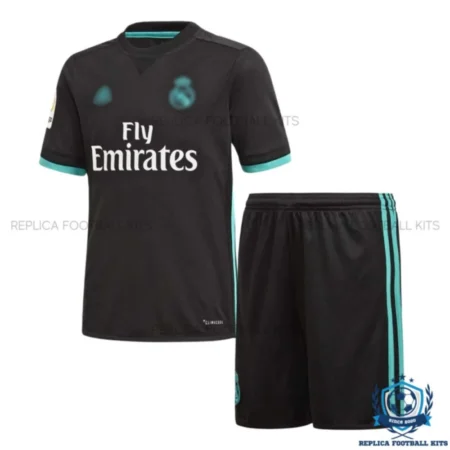 Retro Real Madrid Away Kids Replica Football Kit 2017/18 - Front View