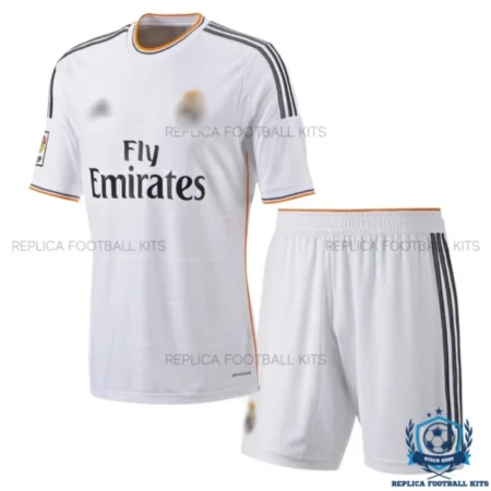 Retro Real Madrid Home Kids Replica Football Kit 2013/14 - Front View