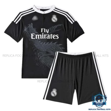 Retro Real Madrid Third Kids Replica Football Kit 2014/15 - Front View