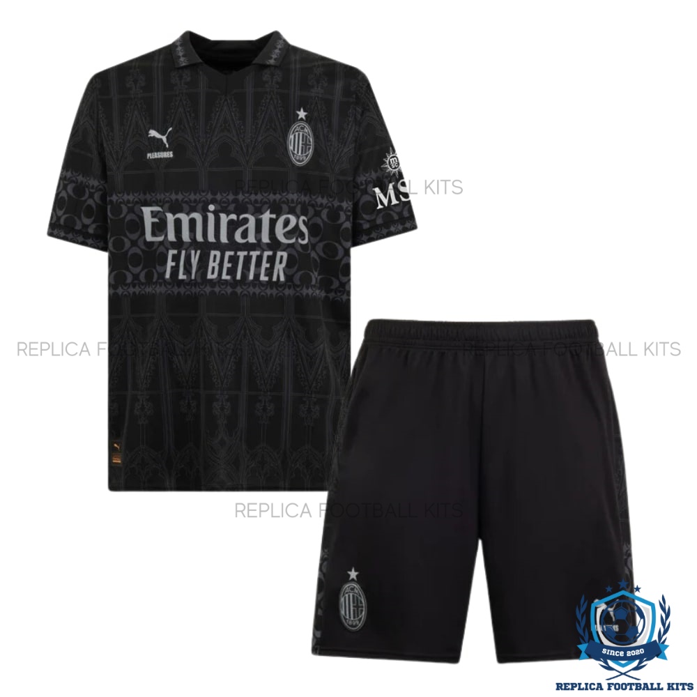 AC Milan Fourth Dark Kids Replica Kit