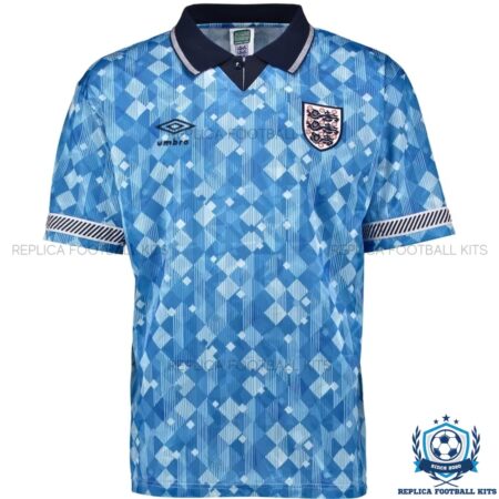 England Blue Men Replica Shirt 1990 - Front View