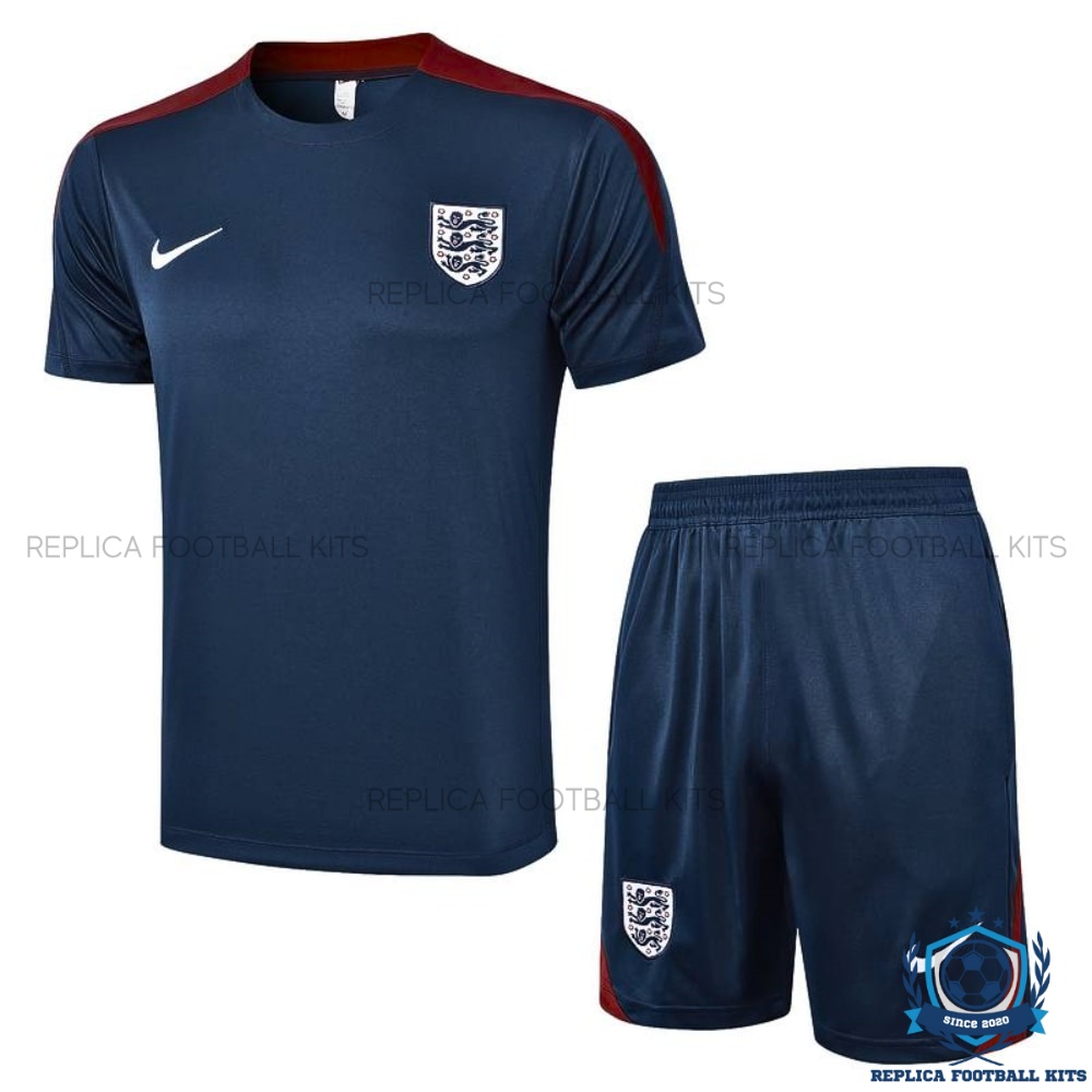 England Sapphire Blue Training Kid Replica Kits 23/24