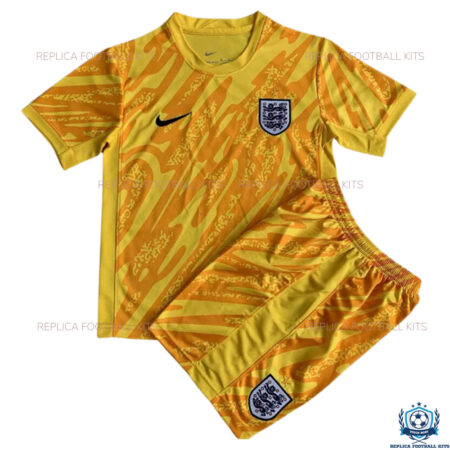 England Yellow Goalkeeper Kid Replica Kits 24/25