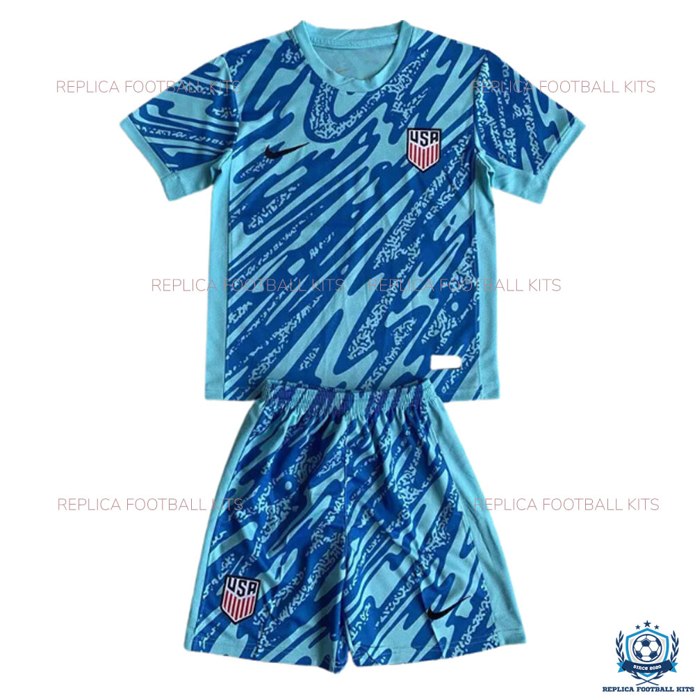 USA Blue Goalkeeper Kid Replica Kits 2024