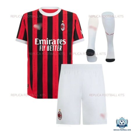 AC Milan Home Kid Kit 2024-25 With Socks - front view