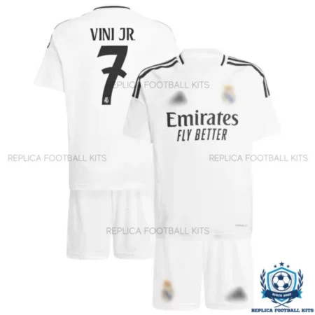 Real Madrid VINI JR. 7 Home Kids Replica Football Kit 2024/25 - Over View