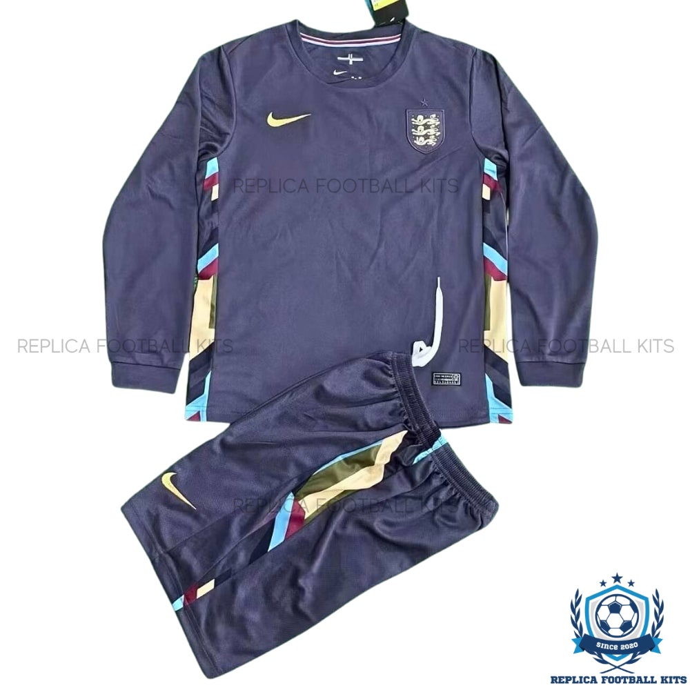 England Away Kid Replica Kits 24/25 Long Sleeve