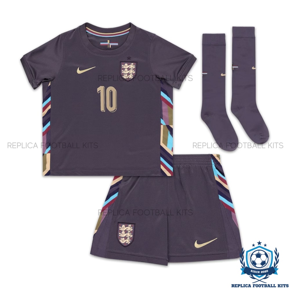 England Away Kid Replica Kits 2024 BELLINGHAM 10