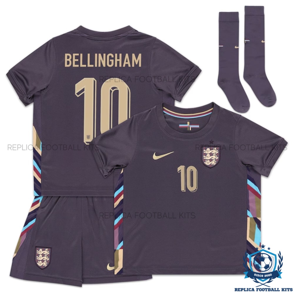 England Away Kid Replica Kits 2024 BELLINGHAM 10