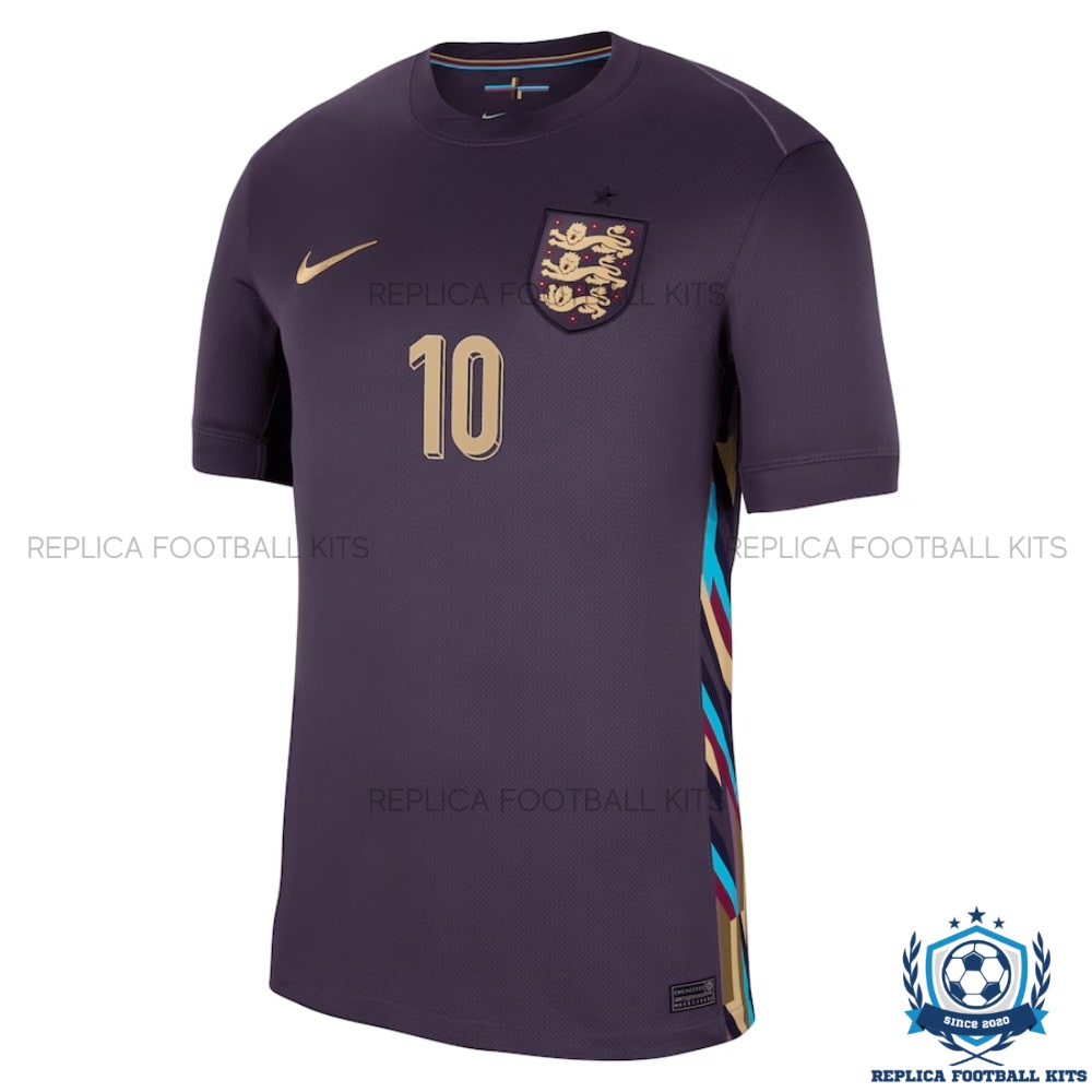 England Away Men Replica Shirt 2024 BELLINGHAM 10