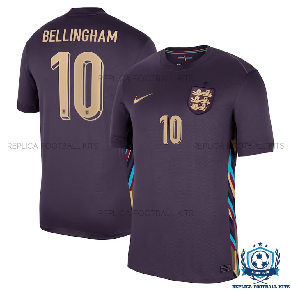 England Away Men Replica Shirt 2024 BELLINGHAM 10