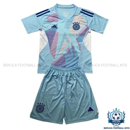 Germany Goalkeeper Blue Kid Replica Football Kit 2024