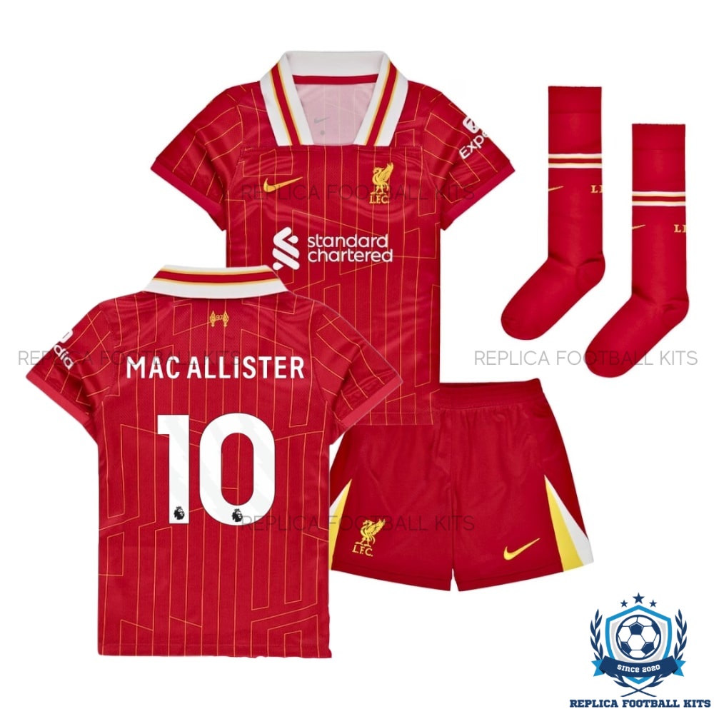 Liverpool Mac Allister 10 Home Kid Replica Kit 24/25