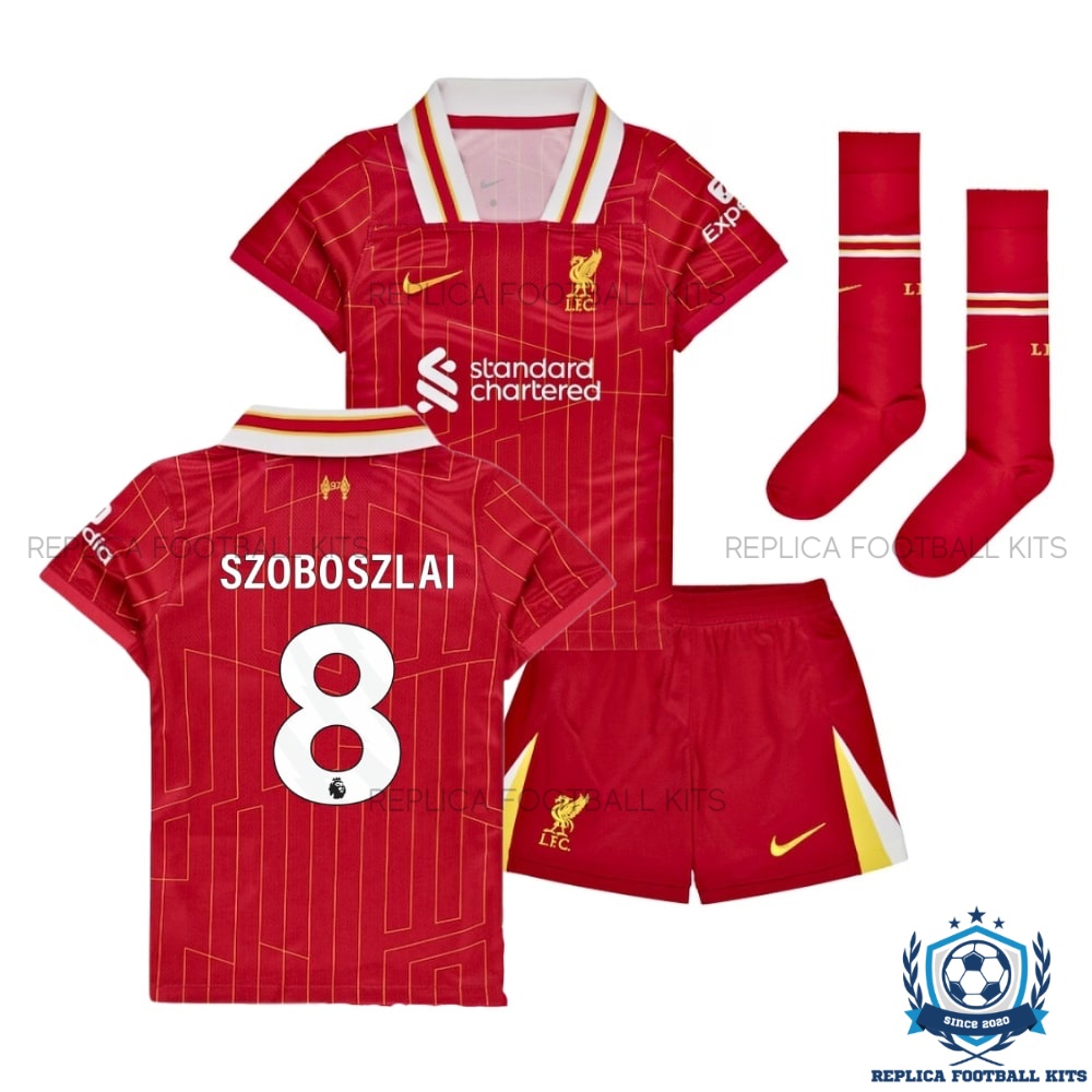 Liverpool Szoboszlai 8 Home Kid Replica Kit 24/25
