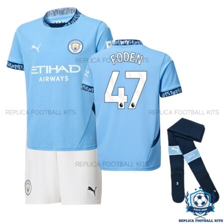 Manchester City Foden 47 Home Kid Replica Kit 24/25