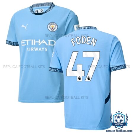 Manchester City Foden 47 Home Men Replica Shirt 24/25