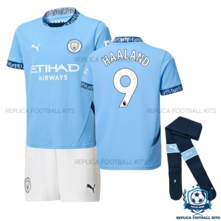 Manchester City Haaland 9 Home Kid Replica Kit 24/25