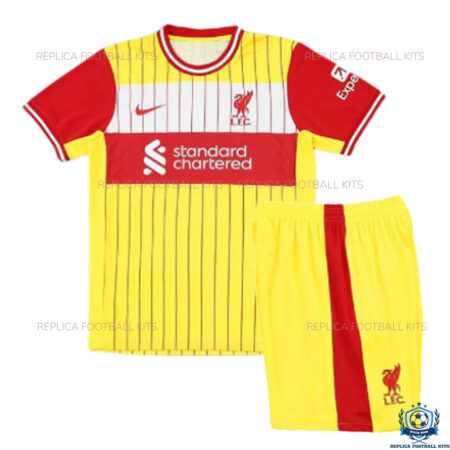 Liverpool Yellow Training Kid Replica Kit 24/25