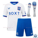 Front View Of Rangers Away Kid Replica Kits 24/25