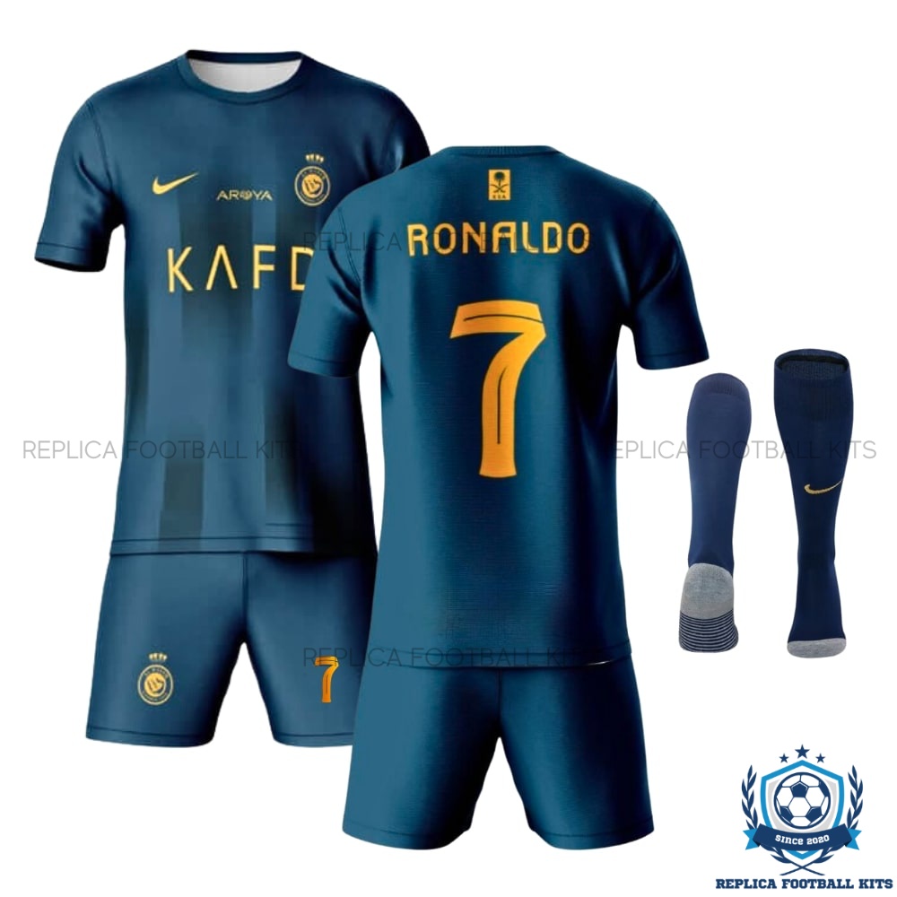 Al Nassr Away Kid Replica Kits 23/24 RONALDO 7