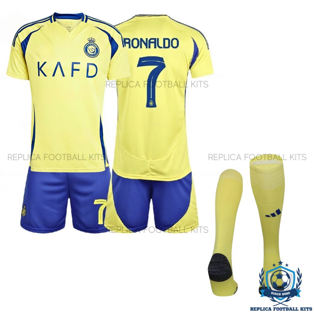 Al Nassr Ronaldo 7 Home Kid Replica Kits 24/25