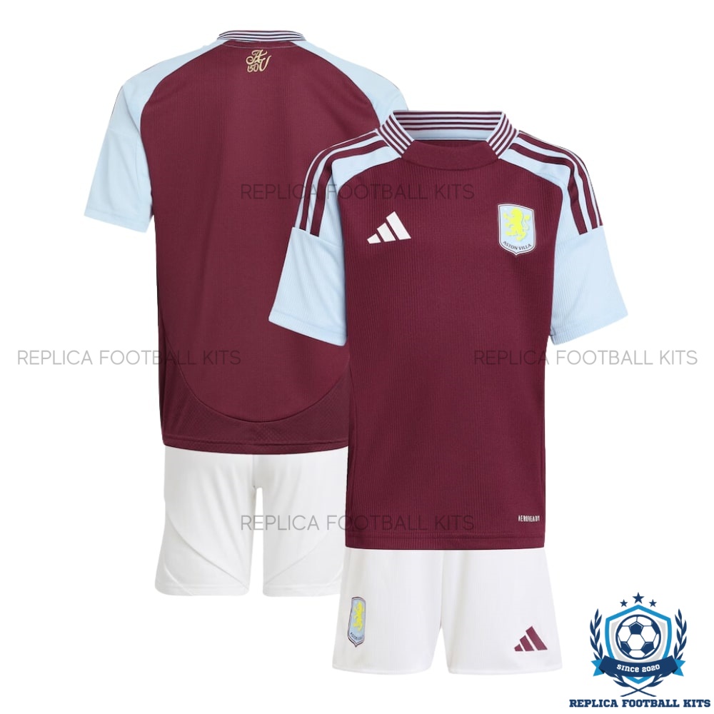 Aston Villa Home Kids Replica Kits 24/25 - Main Front View