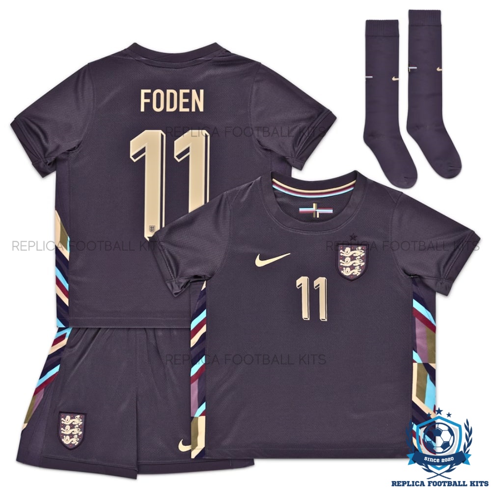 England Away Kid Replica Kits 2024 FODEN 11