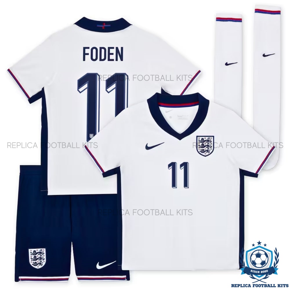 England Home Kid Replica Kits 2024 FODEN 11