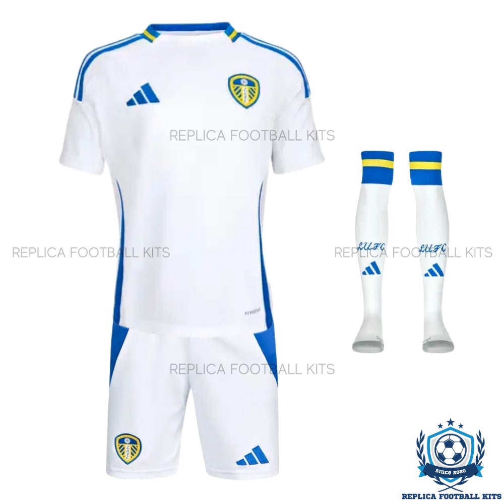 Leeds United Home Kid Replica Kit 24/25 - Front View