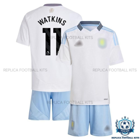 Aston Villa Away Kids Replica Football Kit 2024/25 WATKINS 11 Printed - overview