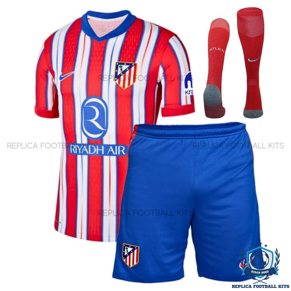 Atletico Madrid Home Kids Replica Football Kit 2024/25