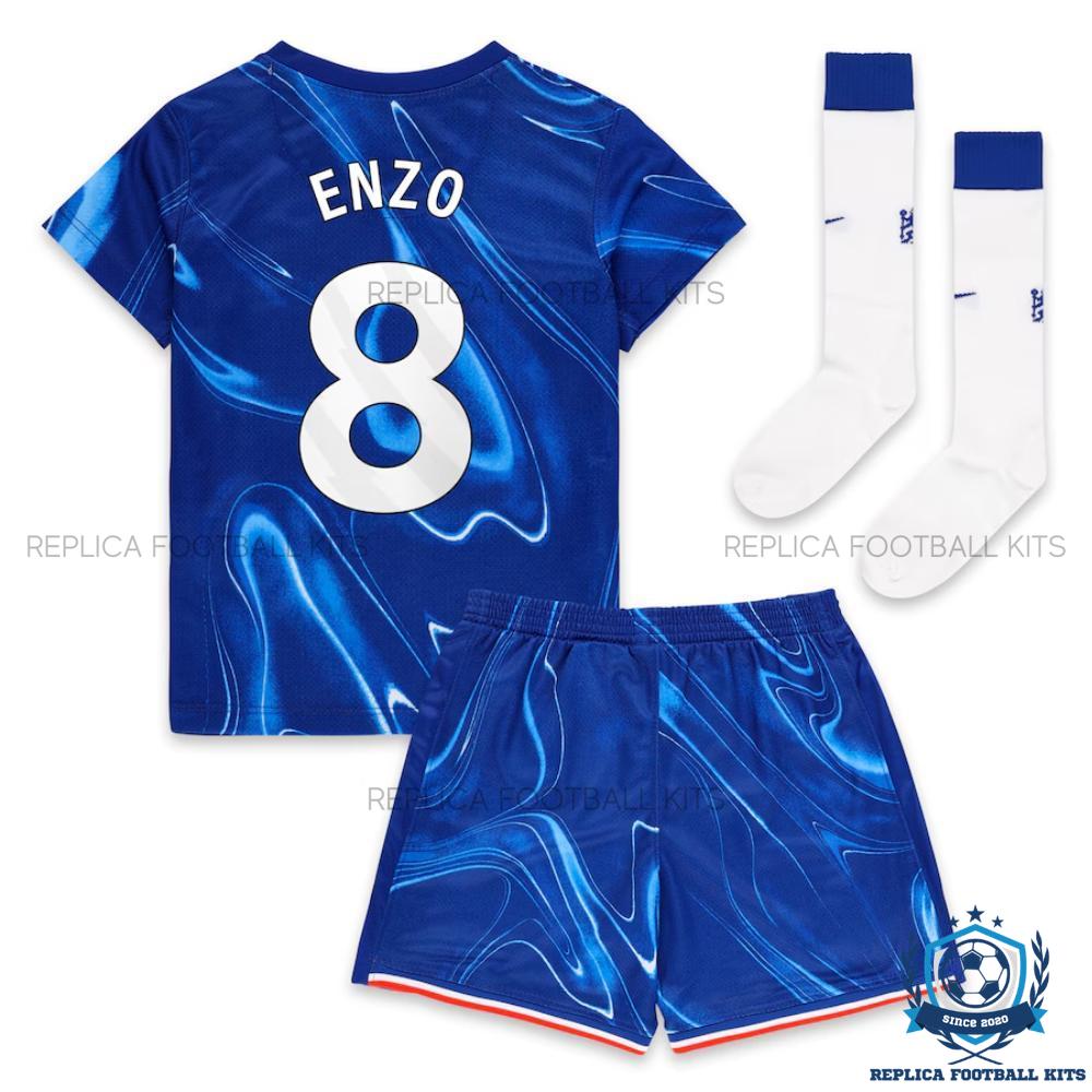Chelsea Home Kid Replica Kits 24/25 Enzo 8 - Back View