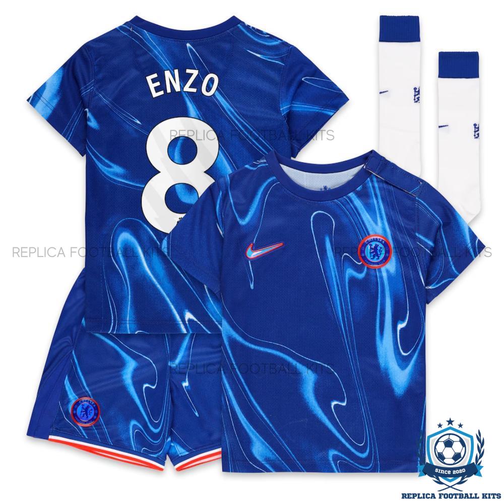 Chelsea Home Kid Replica Kits 24/25 Enzo 8