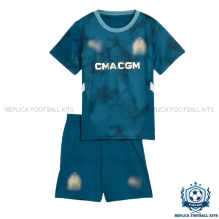 Olympique Marseille Away Kids Replica Football Kit 2024-25 - no socks - front view