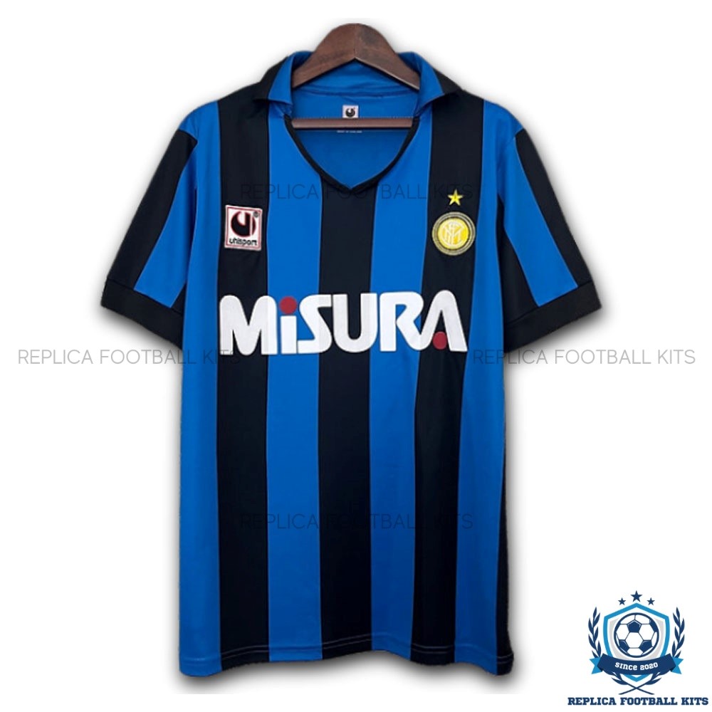 Retro Inter Milan Home Men Replica Shirt 90/91 - Front View