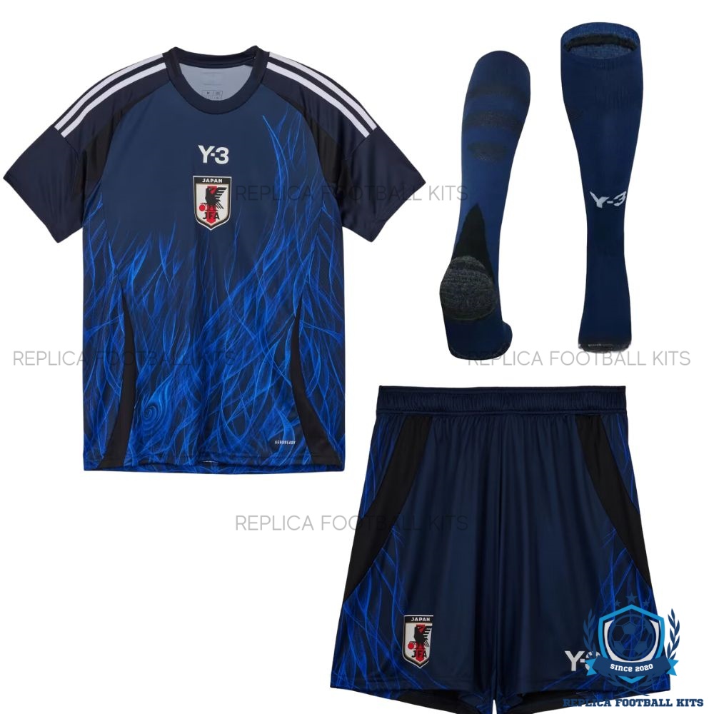 Japan Home Y-3 Version Kid Replica Kit 2024/25 - Front View