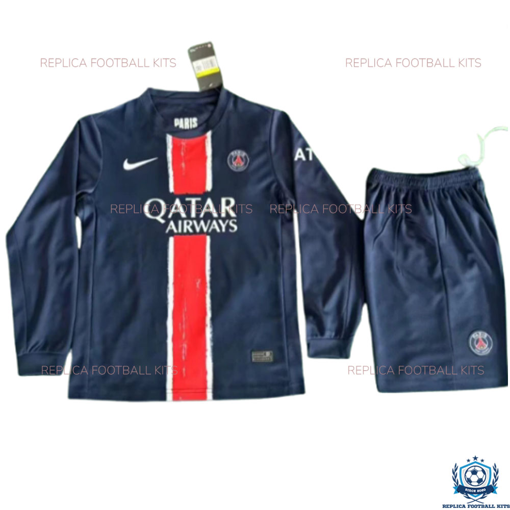 PSG Home Kids Replica Kit 24/25 Long Sleeve