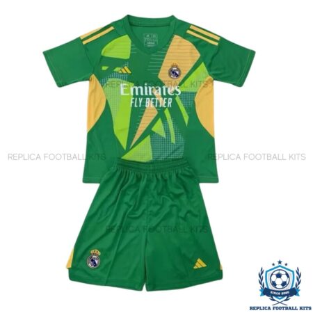 Real Madrid Green Goalkeeper Kids Replica Kit 2024/25