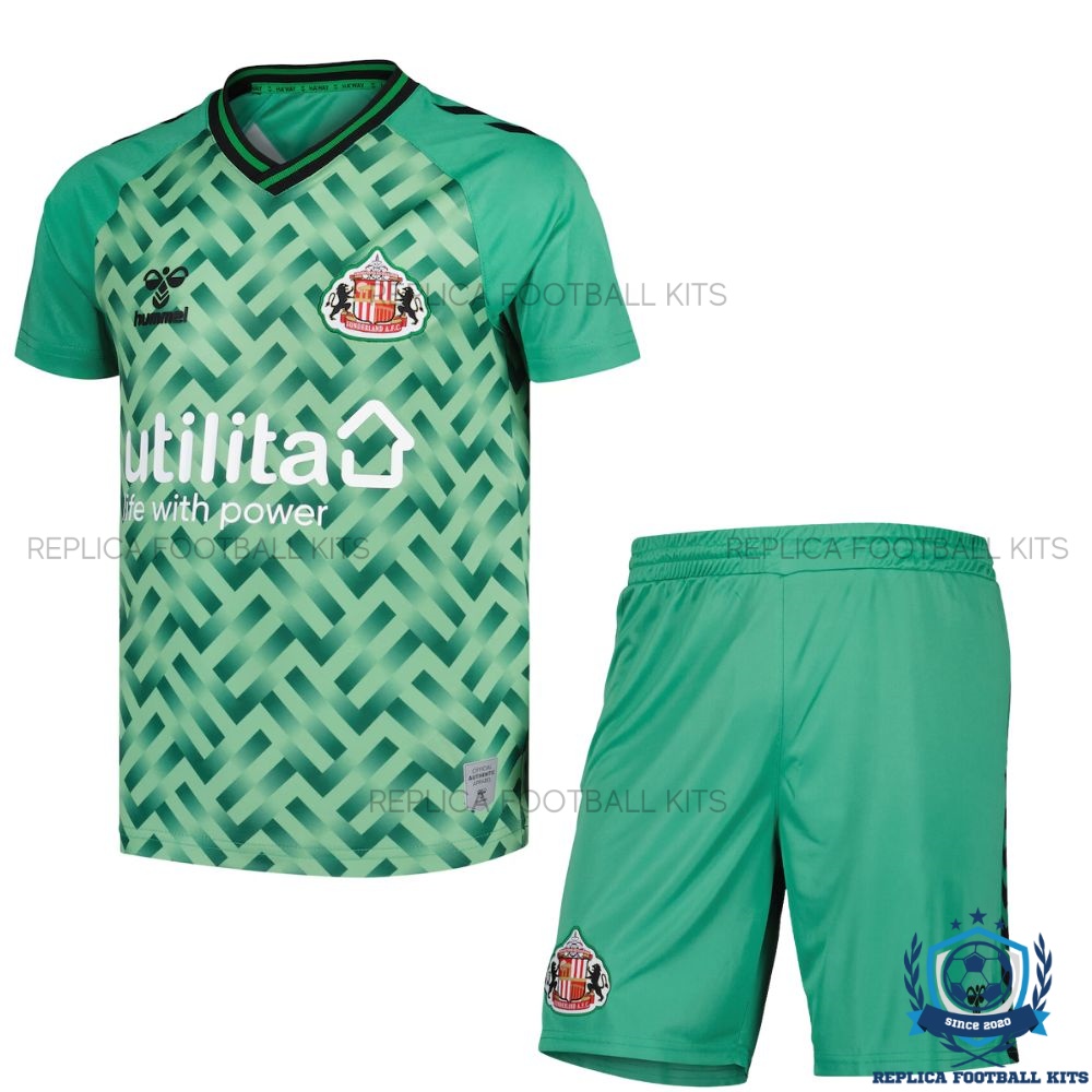 Sunderland Green Goalkeeper Kids Replica Kits 24/25