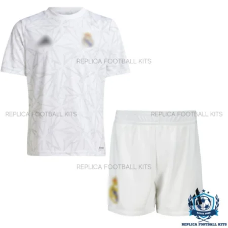Real Madrid Pre Match Kids Replica Football Kit 2024/25 - Front View