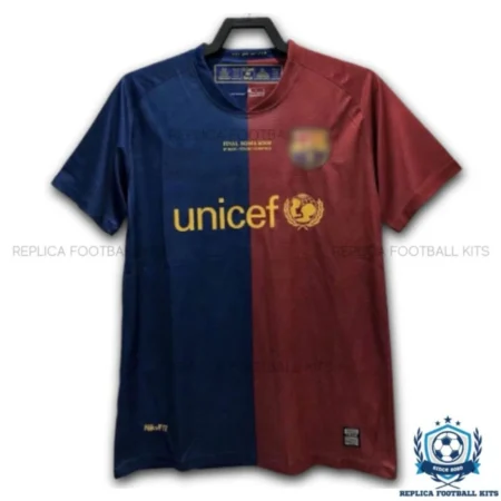 Retro Barcelona Home Men Replica Shirt 08/09 - Front View